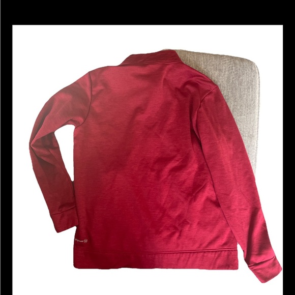 Russel Pull Over Sweatshirt 1/4 Zip Pullover Mens Medium Red Fleece Dri Power - Picture 3 of 11